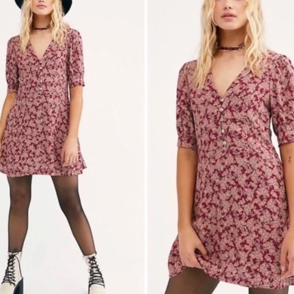 NWOT Free People Province Mini Floral Dress Size M Women